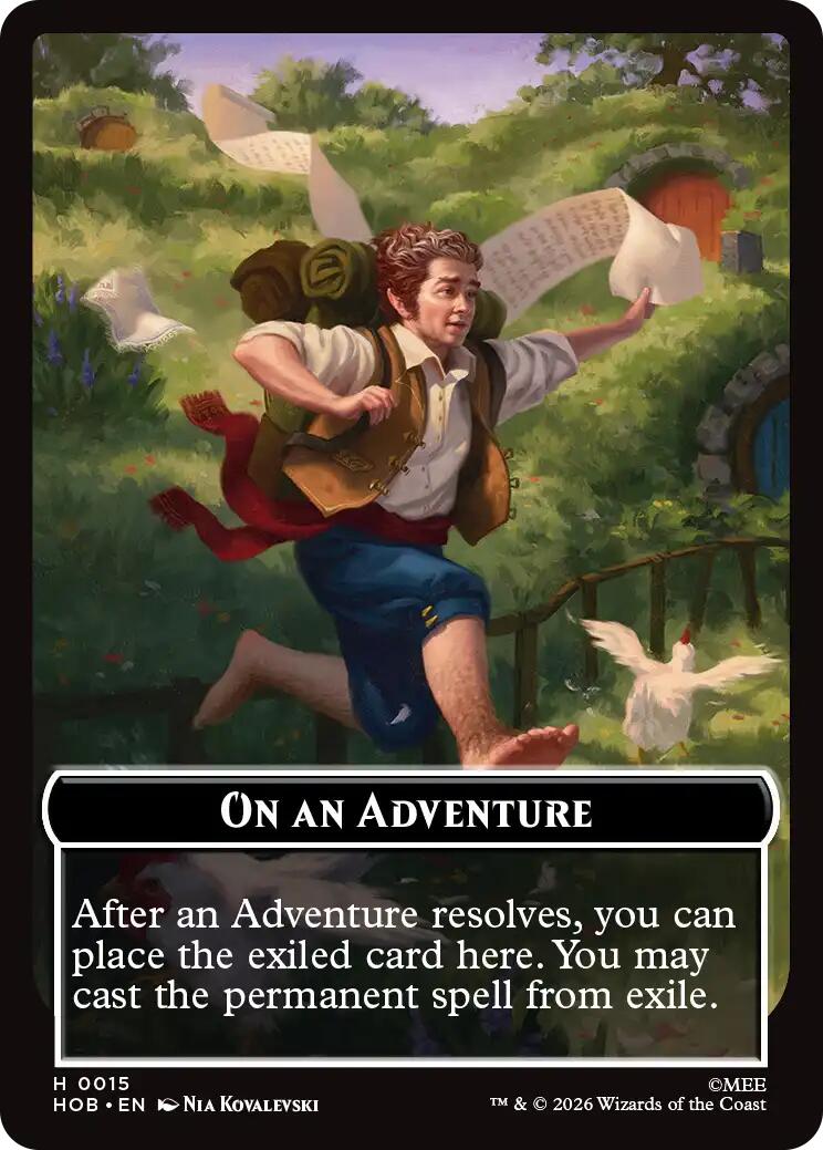 On an Adventure // Enduring Story Double Sided Token [The Hobbit Tokens] | Total Play