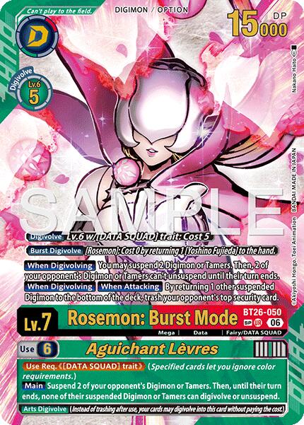 Rosemon: Burst Mode // Aguichant Levres [BT26-050] [Timeless Bonds] | Total Play