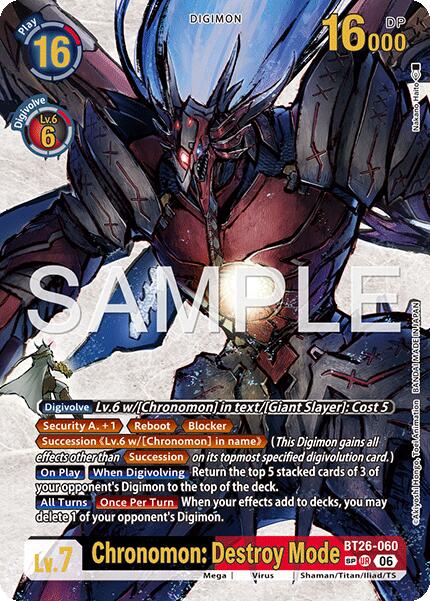Chronomon: Destroy Mode [BT26-060] (SP) [Timeless Bonds] | Total Play