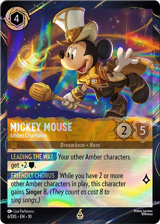 Mickey Mouse - Amber Champion (6) [Promo Cards] | Total Play