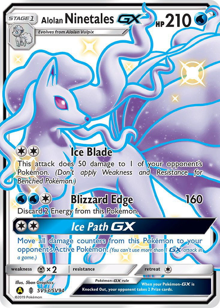 Alolan Ninetales GX (SV53/SV94) [Sun & Moon: Hidden Fates - Shiny Vault] | Total Play
