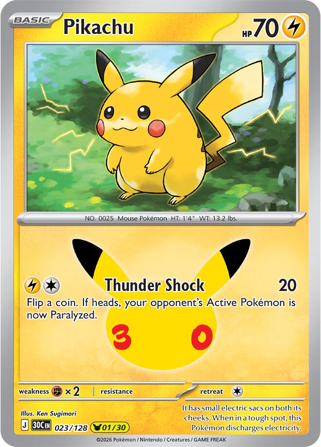 Pikachu (023/128) [Mega Evolution: 30th Celebration] | Total Play