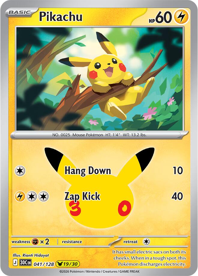 Pikachu (041/128) [Mega Evolution: 30th Celebration] | Total Play