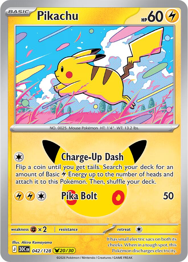 Pikachu (042/128) [Mega Evolution: 30th Celebration] | Total Play