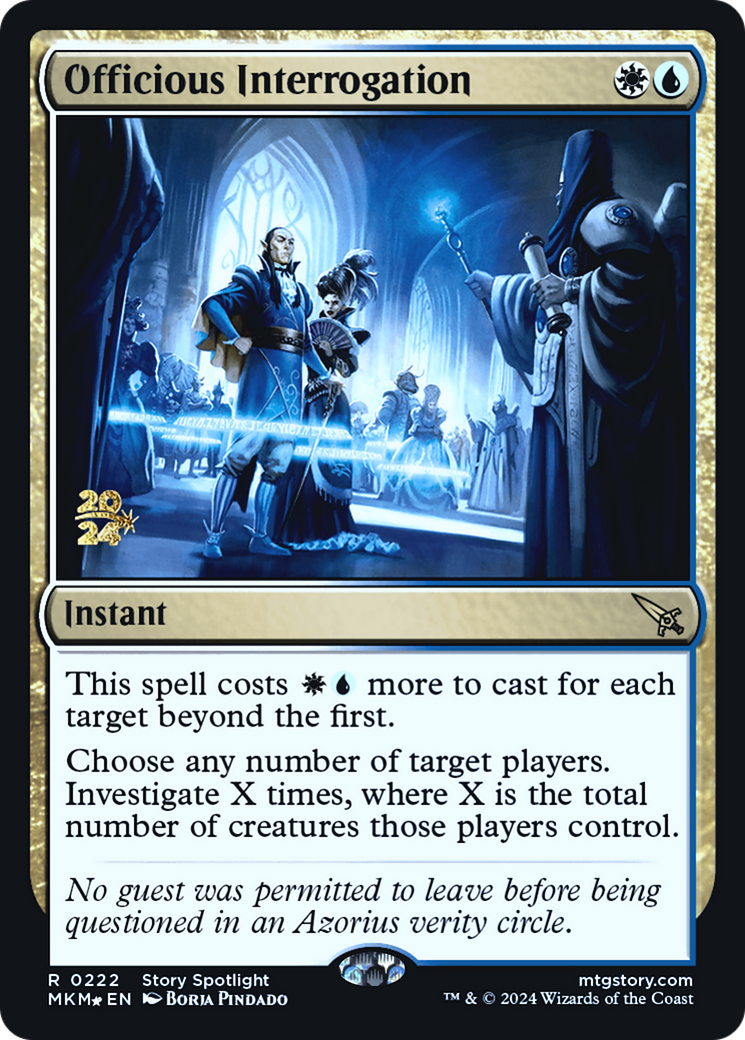 Officious Interrogation [Murders at Karlov Manor Prerelease Promos] | Total Play