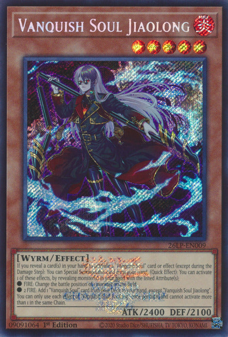 Vanquish Soul Jiaolong (Emblazoned Secret Rare) [26LP-EN009] Secret Rare | Total Play