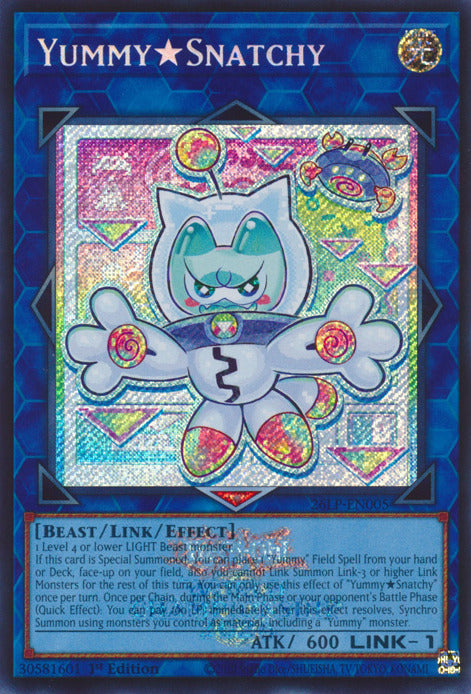 YummySnatchy (Emblazoned Secret Rare) [26LP-EN005] Secret Rare | Total Play
