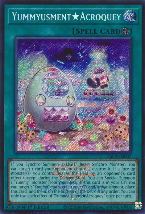 YummyusmentAcroquey (Emblazoned Secret Rare) [26LP-EN007] Secret Rare | Total Play