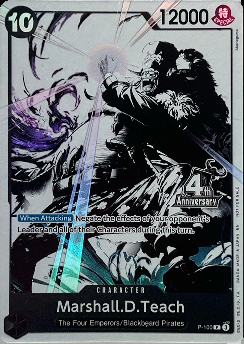 Marshall.D.Teach (4th Anniversary Treasure Campaign Pack) [One Piece Promotion Cards] | Total Play