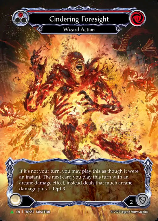 Cindering Foresight (Red) [TNP055] (Promo)  Cold Foil | Total Play