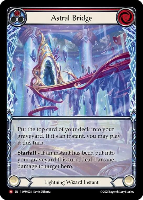 Astral Bridge (Red) (Extended Art) [OMN098] (Omens of the Third Age)  Cold Foil | Total Play