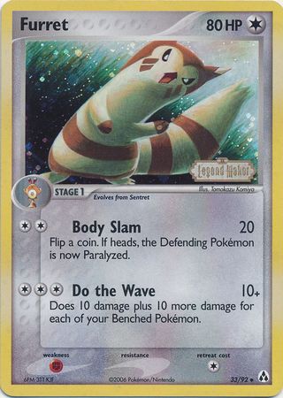 Furret (33/92) (Stamped) [EX: Legend Maker] | Total Play