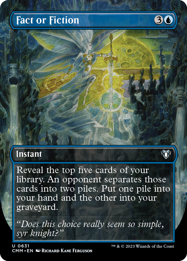Fact or Fiction (Borderless Alternate Art) [Commander Masters] | Total Play