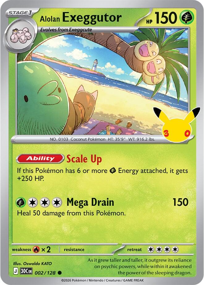 Alolan Exeggutor (002/128) [Mega Evolution: 30th Celebration] | Total Play