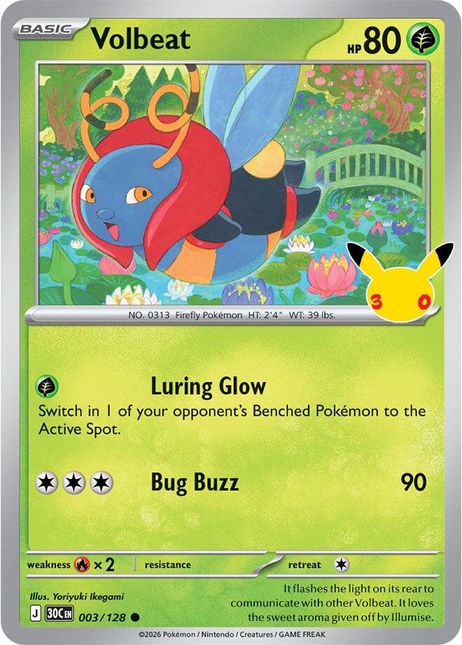 Volbeat (003/128) [Mega Evolution: 30th Celebration] | Total Play
