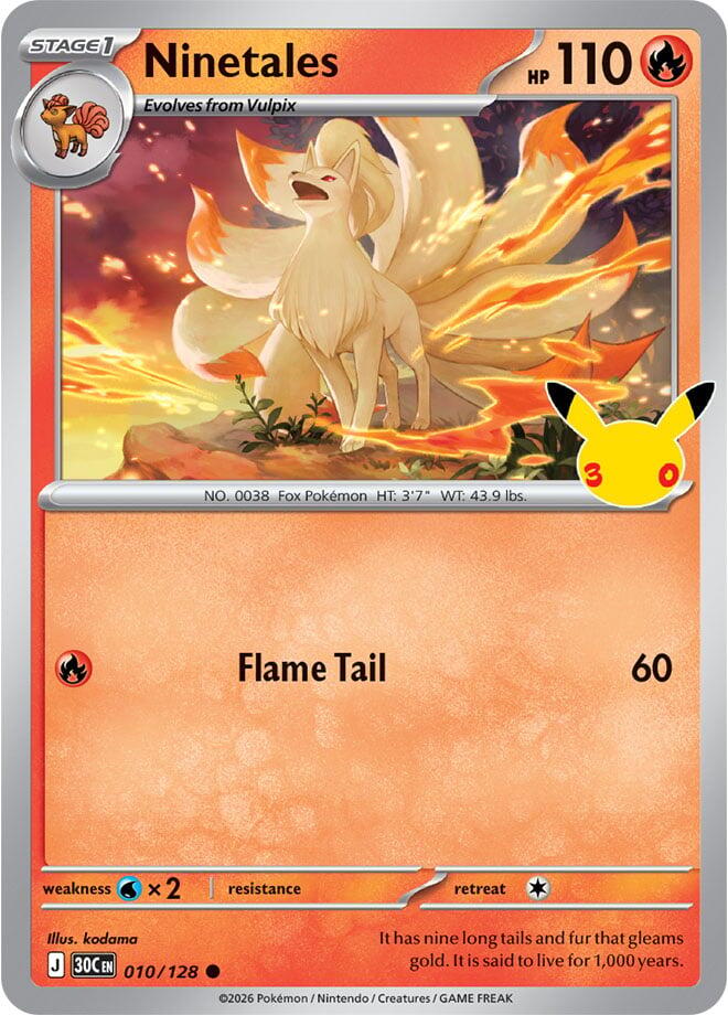 Ninetales (010/128) [Mega Evolution: 30th Celebration] | Total Play