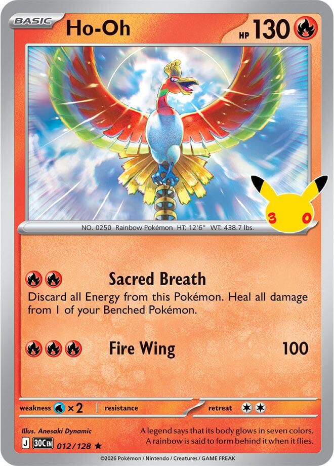 Ho-Oh (012/128) [Mega Evolution: 30th Celebration] | Total Play