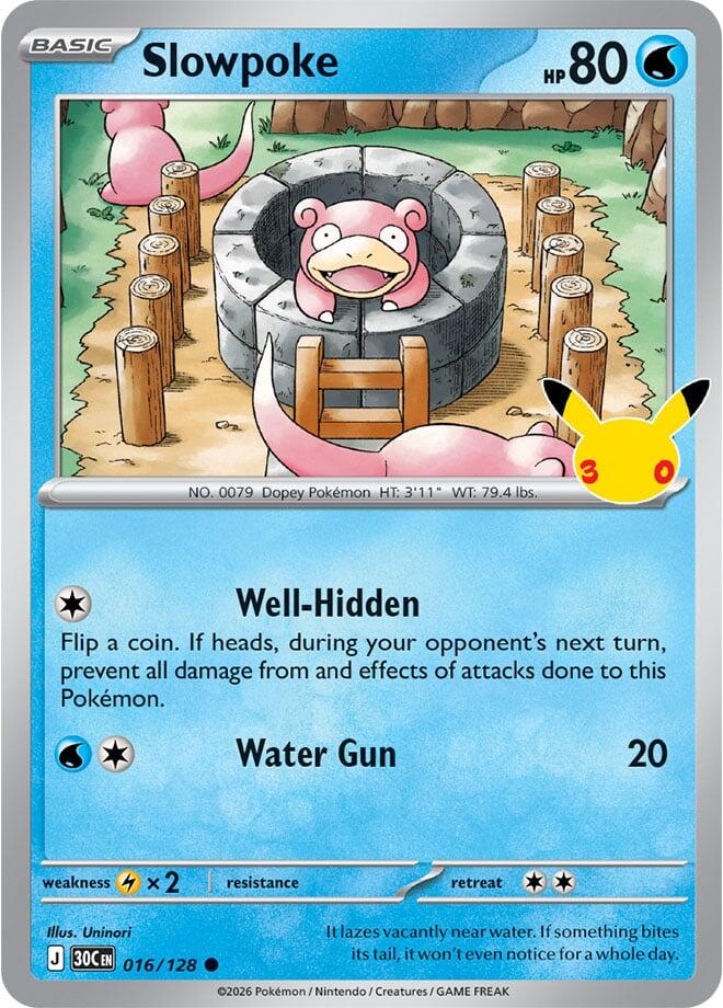 Slowpoke (016/128) [Mega Evolution: 30th Celebration] | Total Play