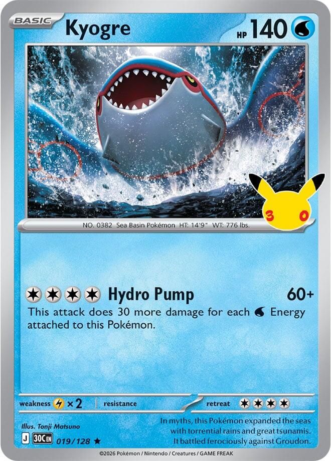 Kyogre (019/128) [Mega Evolution: 30th Celebration] | Total Play