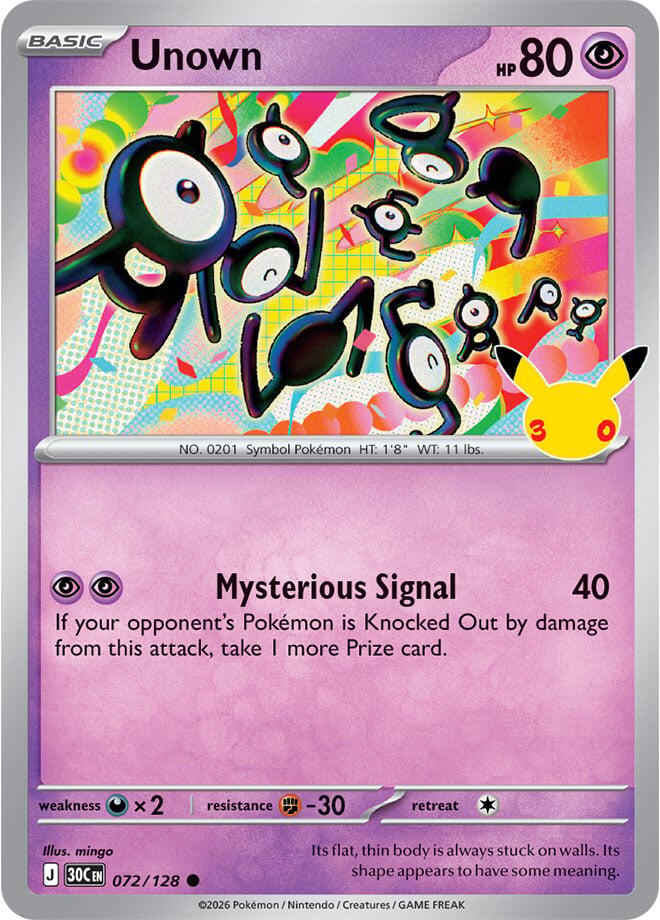 Unown (072/128) [Mega Evolution: 30th Celebration] | Total Play