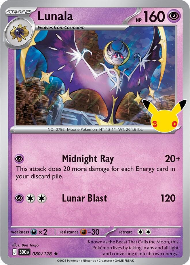 Lunala (080/128) [Mega Evolution: 30th Celebration] | Total Play