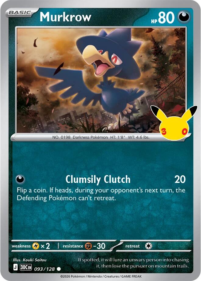 Murkrow (093/128) [Mega Evolution: 30th Celebration] | Total Play