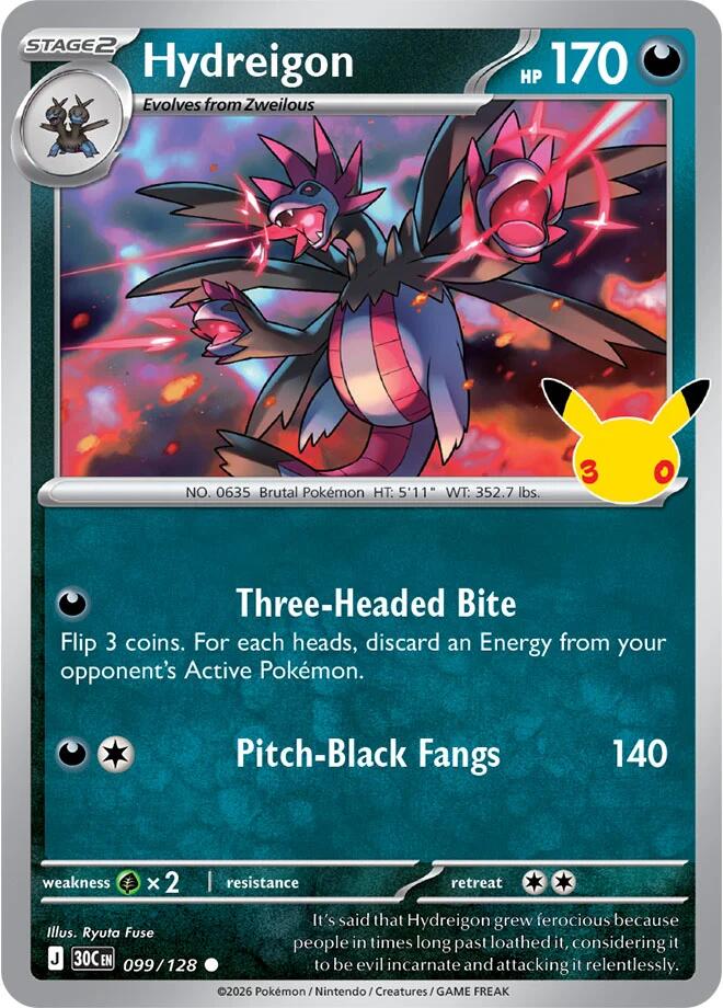 Hydreigon (099/128) [Mega Evolution: 30th Celebration] | Total Play