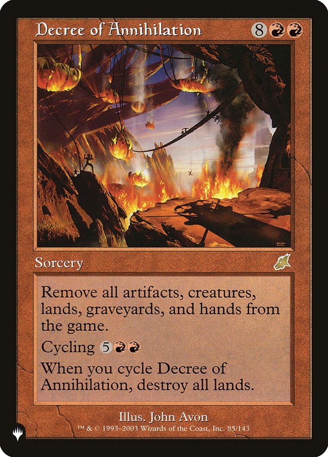 Decree of Annihilation [The List] | Total Play