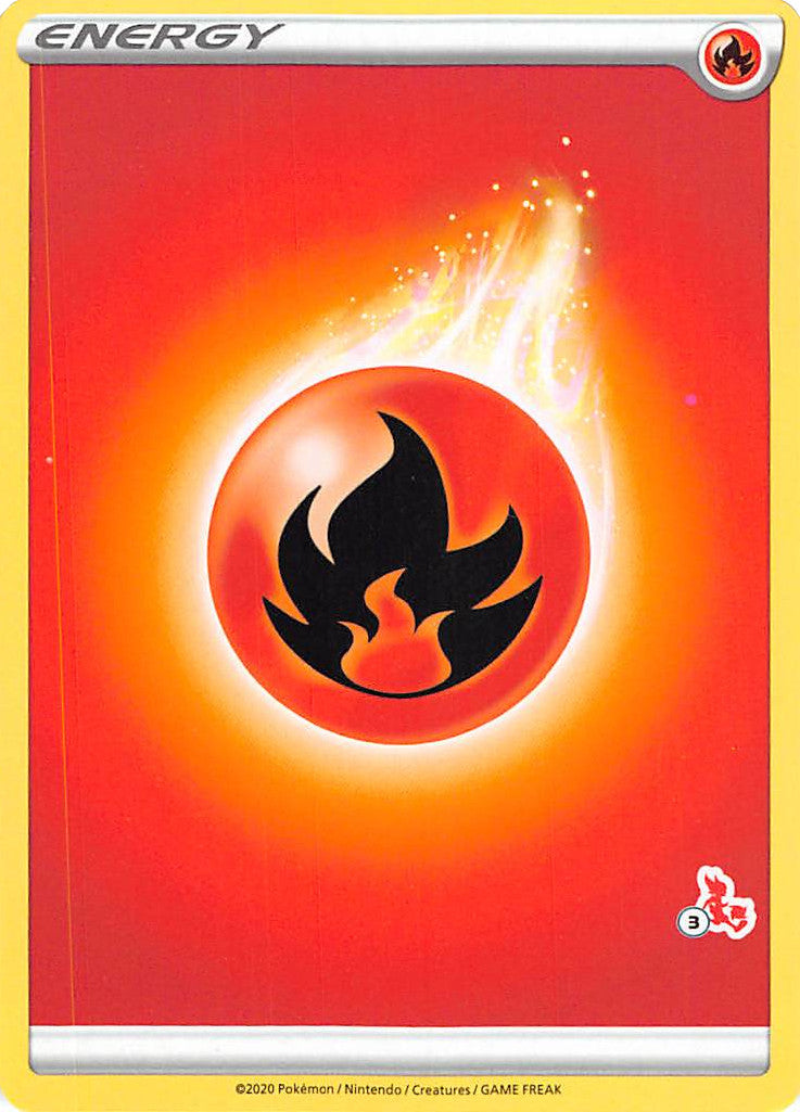 Fire Energy (Cinderace Stamp #3) [Battle Academy 2022] | Total Play