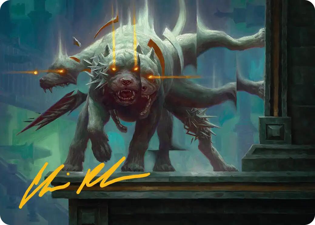 Flickering Hound Art Card (2/54) (Gold-Stamped Signature) [Reality Fracture Art Series] | Total Play