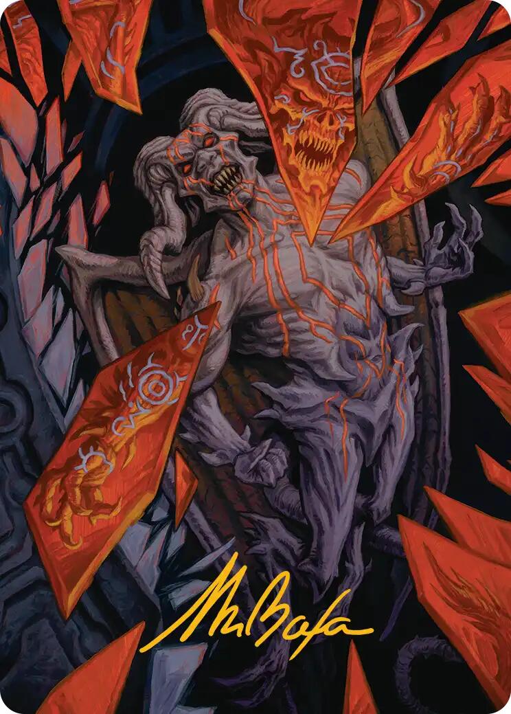 Curse-Marred Demon Art Card (Gold-Stamped Signature) [Reality Fracture Art Series] | Total Play
