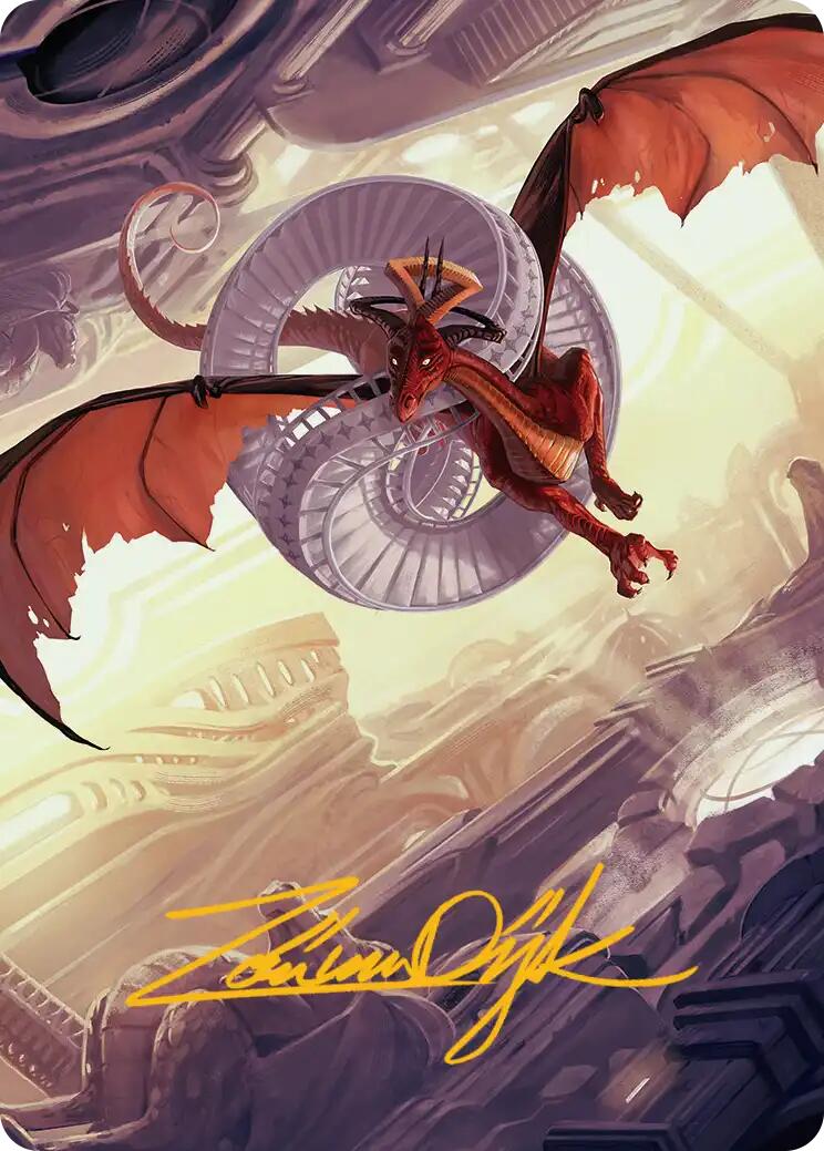 Draconic Visitor Art Card (Gold-Stamped Signature) [Reality Fracture Art Series] | Total Play