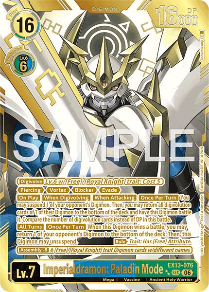 Imperialdramon: Paladin Mode [EX13-076] (Rare Pull) [Chivalrous XIII] | Total Play