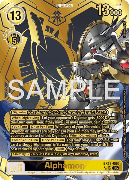 Alphamon [EX13-060] (Rare Pull) [Chivalrous XIII] | Total Play