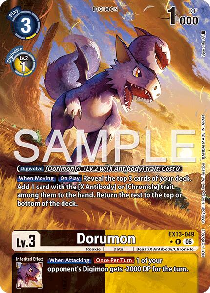 Dorumon [EX13-049] (Extended Art) [Chivalrous XIII] | Total Play