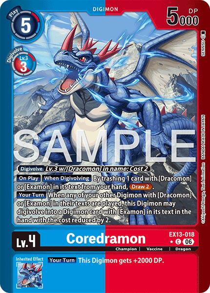 Coredramon [EX13-018] - EX13-018 (Limited Foil) [Chivalrous XIII] | Total Play