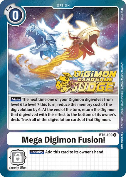 Mega Digimon Fusion! [BT5-109] (Judge Pack 1) [Battle of Omni Promos] | Total Play