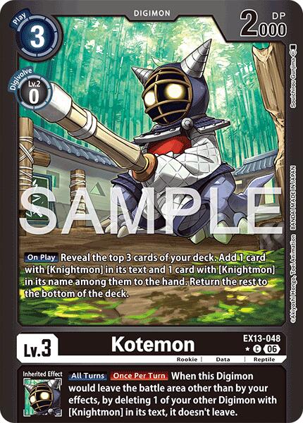 Kotemon [EX13-048] (Limited Foil) [Chivalrous XIII] | Total Play