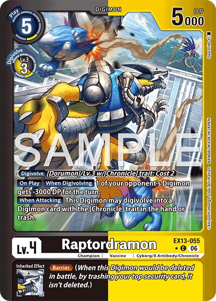 Raptordramon [EX13-055] (Limited Foil) [Chivalrous XIII] | Total Play