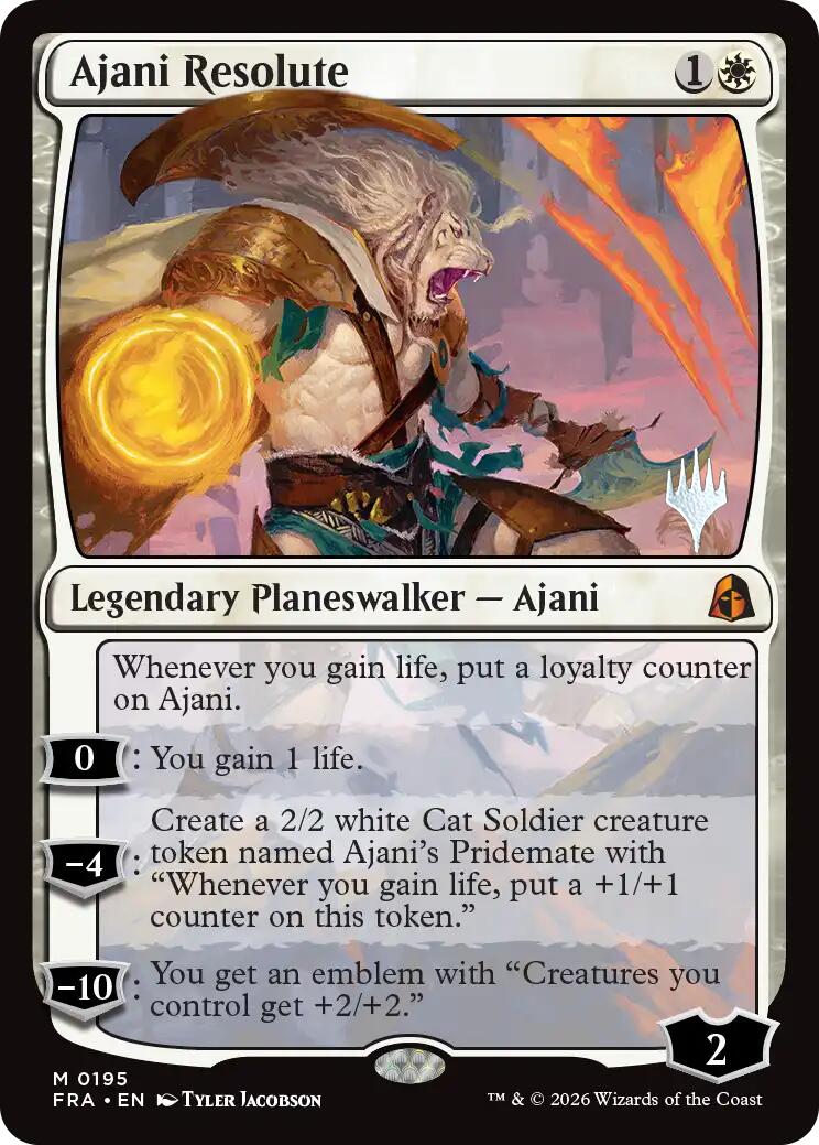 Ajani Resolute [Reality Fracture Promos] | Total Play