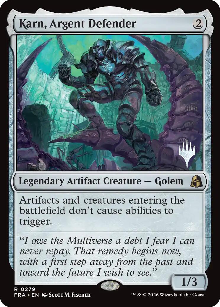Karn, Argent Defender [Reality Fracture Promos] | Total Play