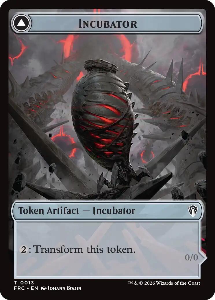 Phyrexian // Incubator Double-Sided Token [Reality Fracture Commander Tokens] | Total Play