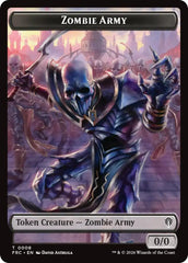Zombie Army // Goblin Double-Sided Token [Reality Fracture Commander Tokens] | Total Play