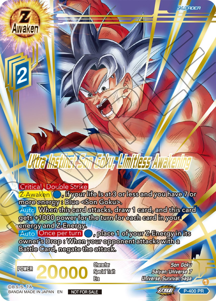 Ultra Instinct Son Goku, Limitless Awakening (Gold-Stamped) (P-400) [Promotion Cards] | Total Play