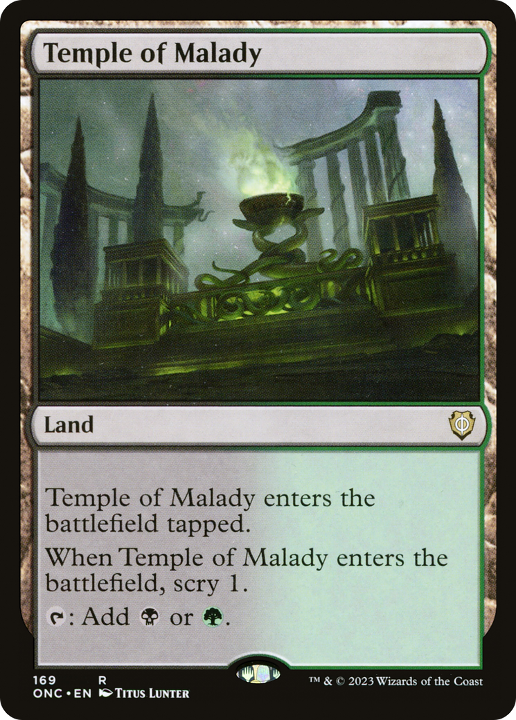 Temple of Malady [Phyrexia: All Will Be One Commander] | Total Play