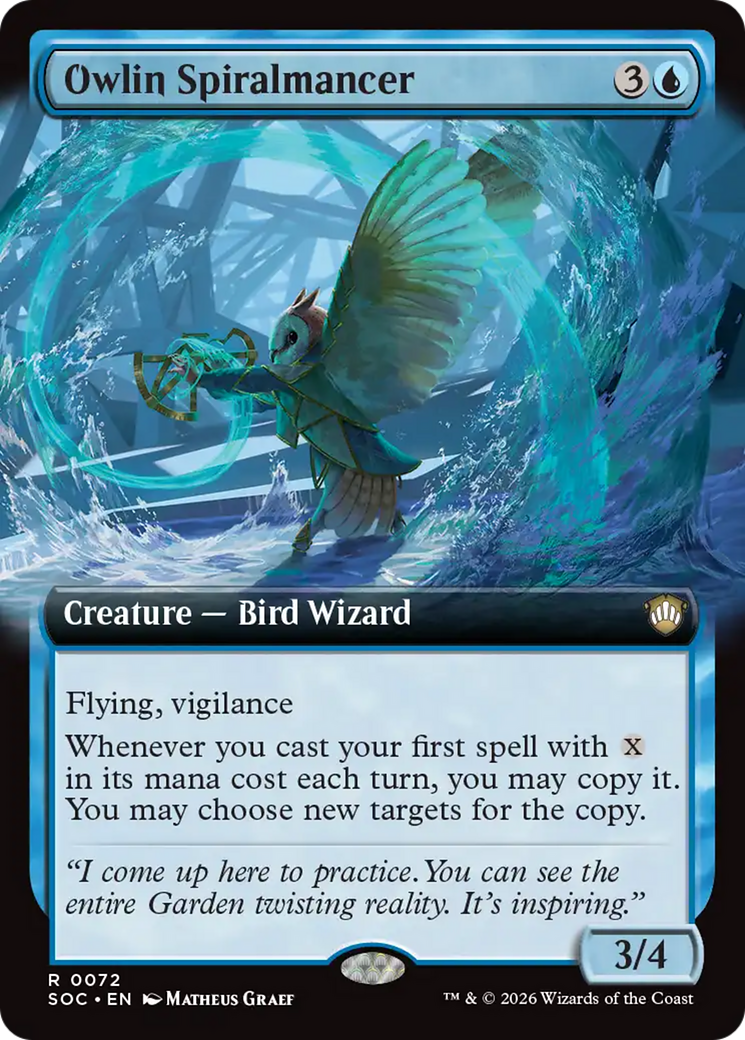 Owlin Spiralmancer (Extended Art) [Secrets of Strixhaven Commander] | Total Play