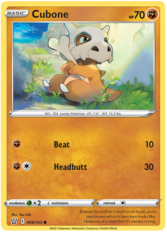 Cubone (069/163) [Sword & Shield: Battle Styles] | Total Play