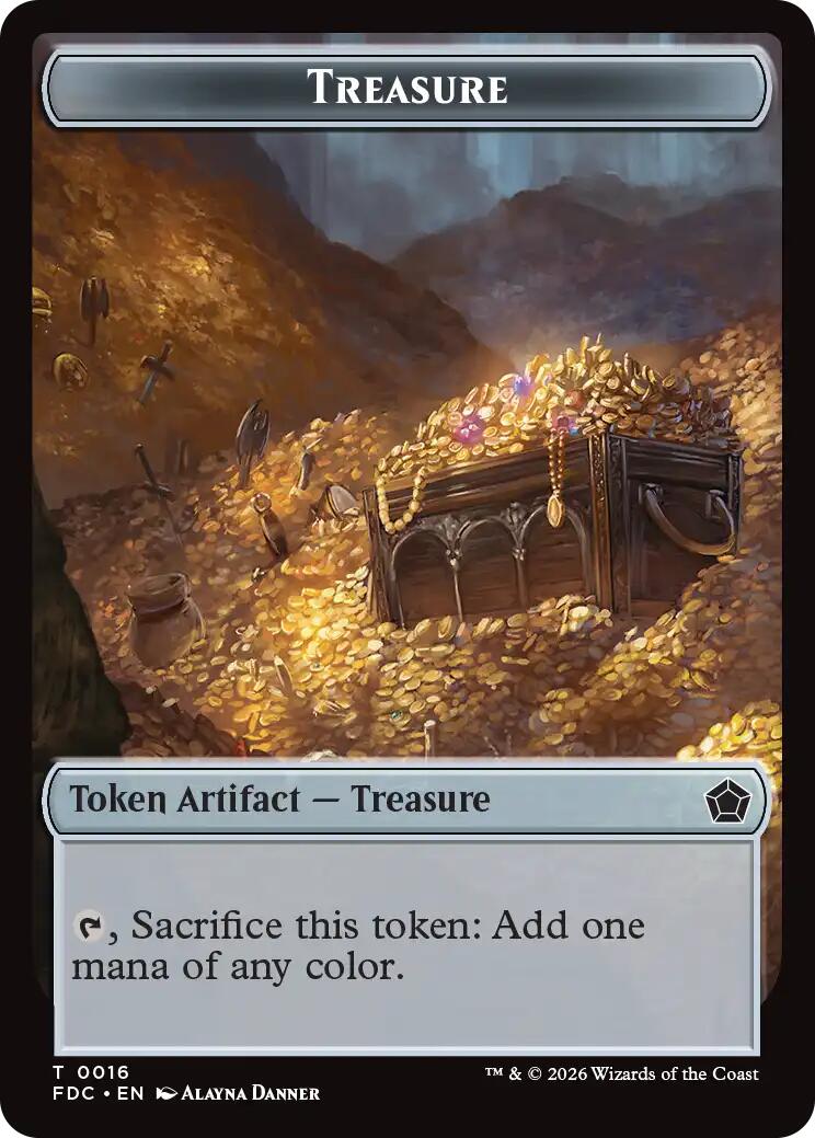 Treasure // The Monarch Double-Sided Token [Foundations Commander Tokens] | Total Play