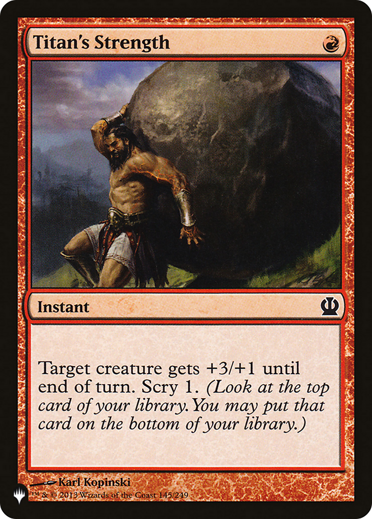 Titan's Strength [The List Reprints] | Total Play