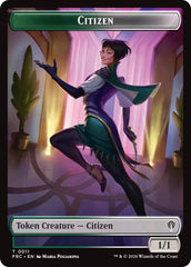 Citizen // Phyrexian Mite Double-Sided Token [Reality Fracture Commander Tokens] | Total Play